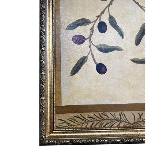 Framed Gold Olive Branch Wall Art Signed By Lace B - Picture 4 of 7